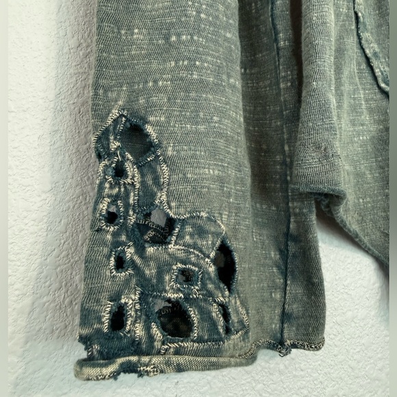 Free People Luna Long Sleeve Embroidered Eyelet Top Size L - Picture 11 of 16